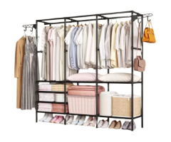 Arara Cabideiro Para Roupa Triplo Cabides Sapateira Multiuso