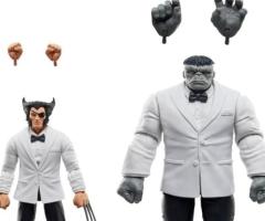 Boneco colecionável Wolverine e Joe Fixit (Hulk cinza)