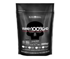 Whey 100% Hd - 900G Refil Baunilha, Black Skull