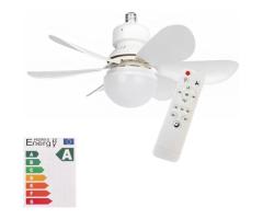 Ventilador de Teto com Lâmpada Encaixe  Led 30w  com Controle Remoto