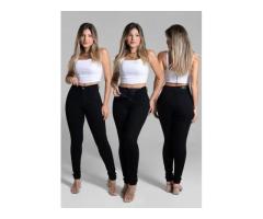 Calça Jeans Feminina Lipo Sawary Cintura Super Alta e modelagem Levanta Bumbum
