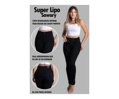 Calça Jeans Feminina Lipo Sawary Cintura Super Alta e modelagem Levanta Bumbum