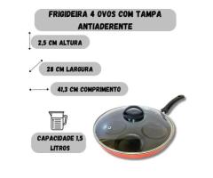 Frigideira 4 Em 1 Multiuso Antiaderente Ovos Hamburguer