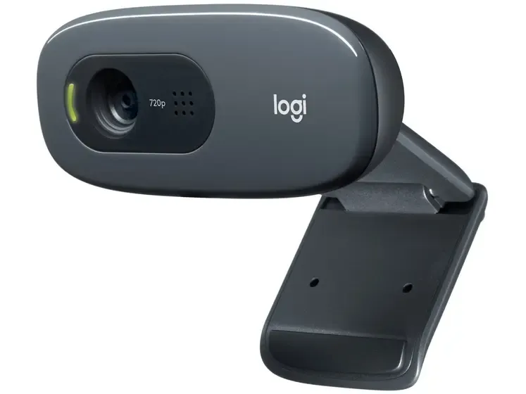 Webcam HD Logitech C270, 720p, 30 FPS, Microfone Integrado, USB 2.0