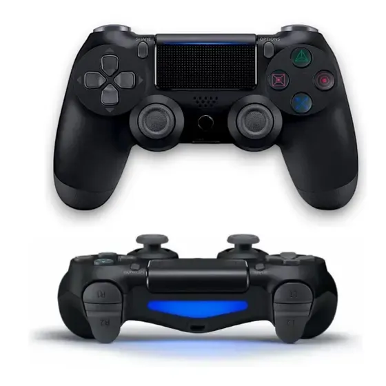 Controle Compativel Ps 4 Pc Sem fio Gamer Joystick Manete Wireless Cor Preto