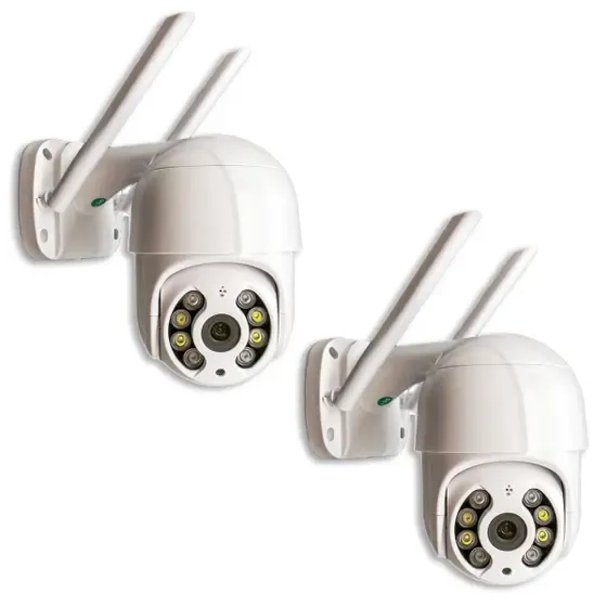 Kit 2 Câmera Externa IP Prova Dágua Visão Noturna Wifi FULL HD 1080p - IP CAMERA