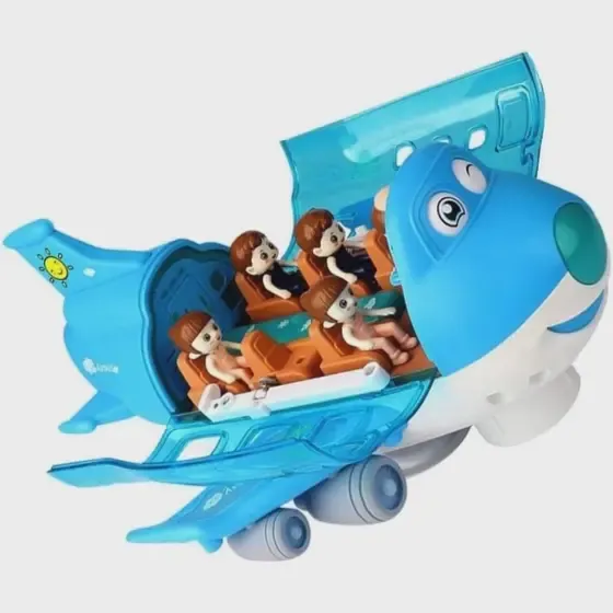 Jogo Educativo Avião Com Passageiros Masculino Pronta Entrega Durável Presente Perfeito